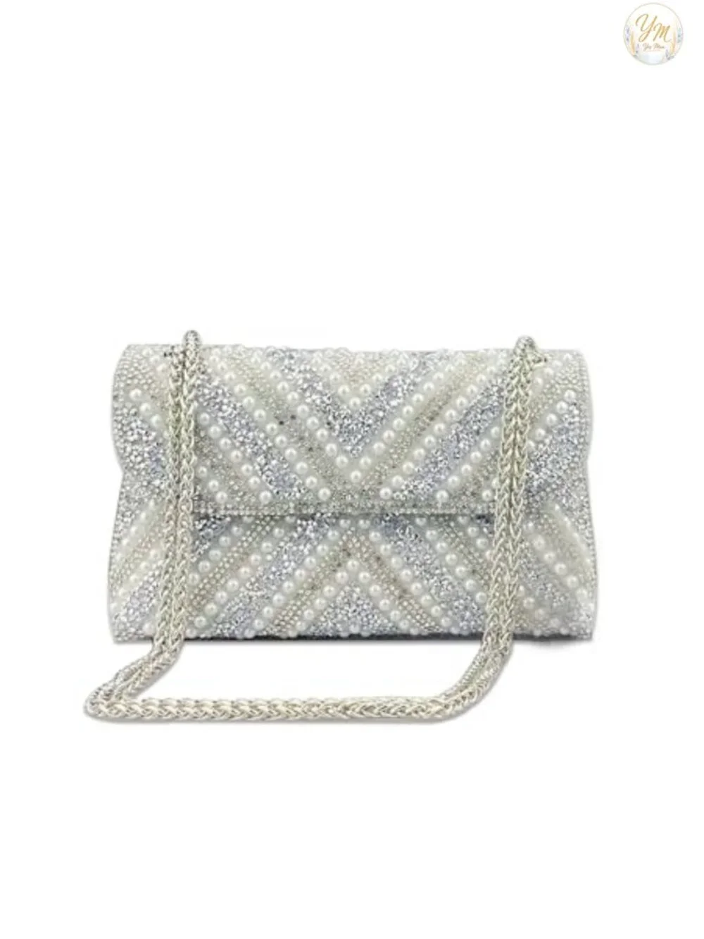 Rhinestone Clutch Purse with Chain Evening Bag Women Sparkly Glitter